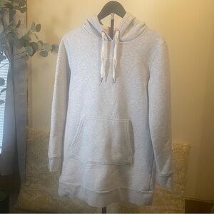 a new day Long Gray Hoodie Sweatshirt